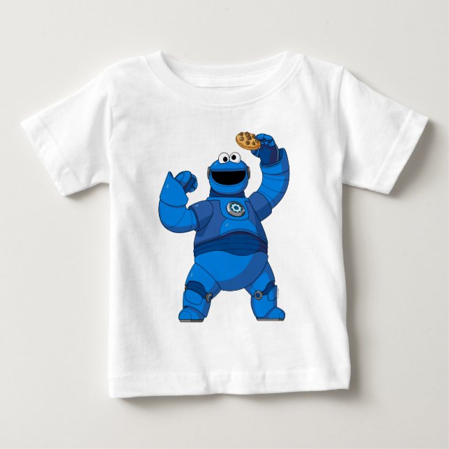 Sesame Street | Mecha Builders Cookie Monster T Shirt (Framsida)