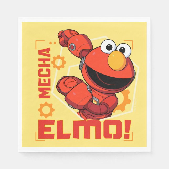 Sesame Street | Mecha Builders Elmo Design Pappersservett (Framsidan)