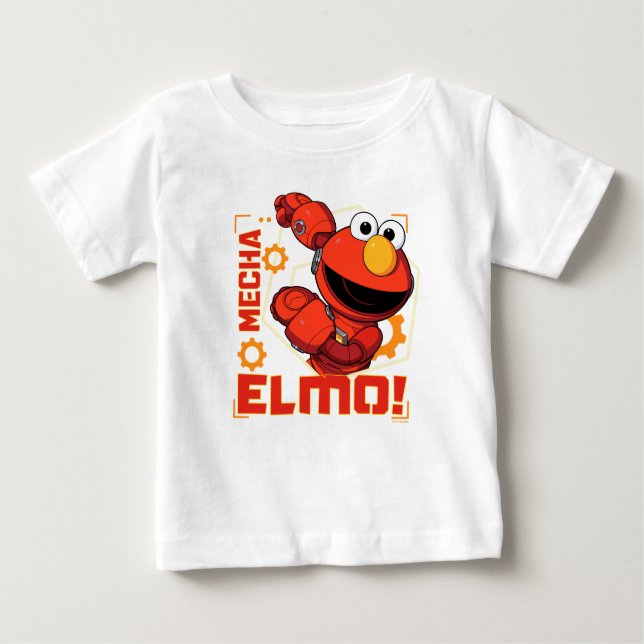Sesame Street | Mecha Builders Elmo Design T Shirt (Framsida)