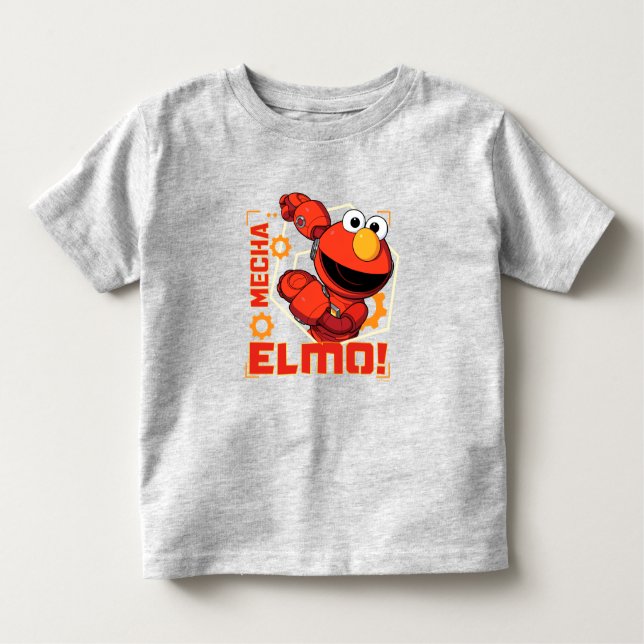 Sesame Street | Mecha Builders Elmo Design T Shirt (Framsida)
