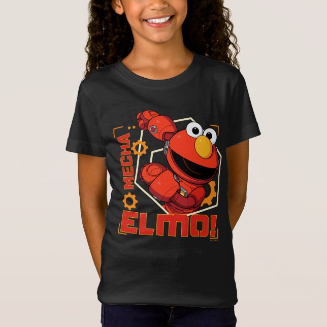 Sesame Street | Mecha Builders Elmo Design T Shirt (Framsida)
