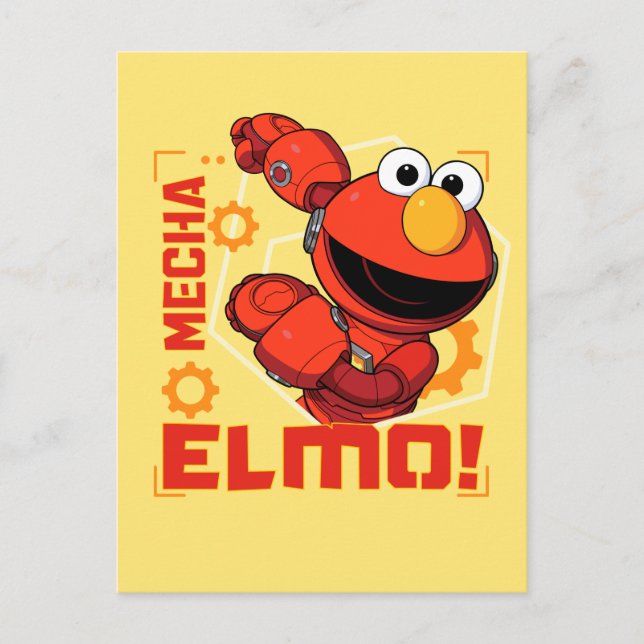 Sesame Street | Mecha Builders Elmo Design Vykort (Framsida)