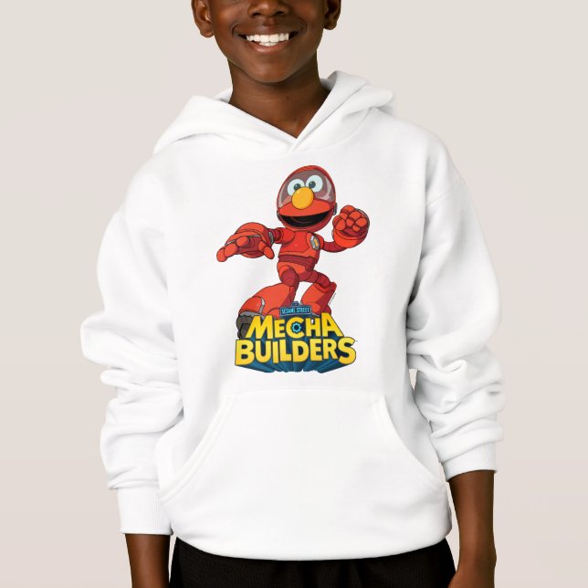 Sesame Street | Mecha Builders Elmo In Action T Shirt (Framsida)