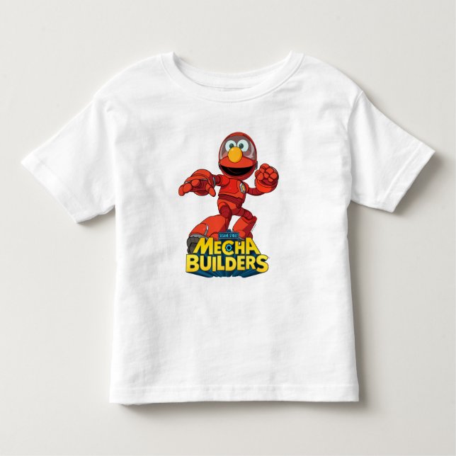 Sesame Street | Mecha Builders Elmo In Action T Shirt (Framsida)