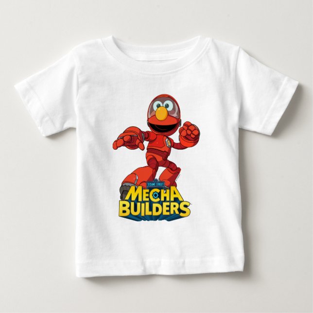 Sesame Street | Mecha Builders Elmo In Action T Shirt (Framsida)