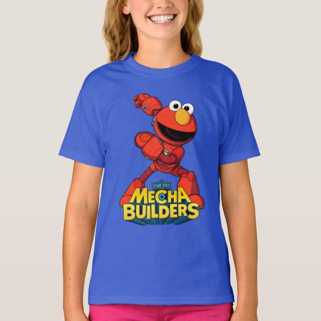 Sesame Street | Mecha Builders Elmo T Shirt (Framsida)