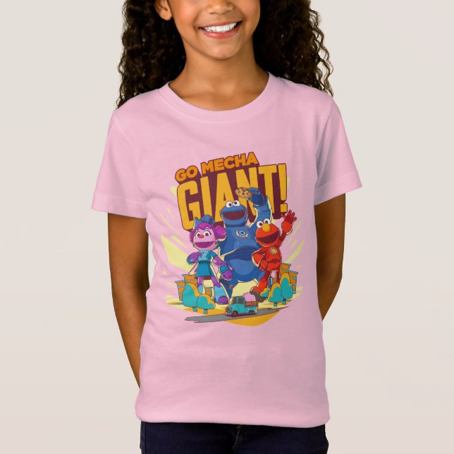 Sesame Street | Mecha Builders Go Mecha Giant! T Shirt (Framsida)