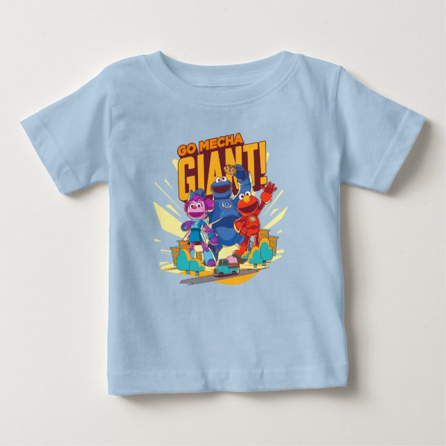 Sesame Street | Mecha Builders Go Mecha Giant! T Shirt (Framsida)