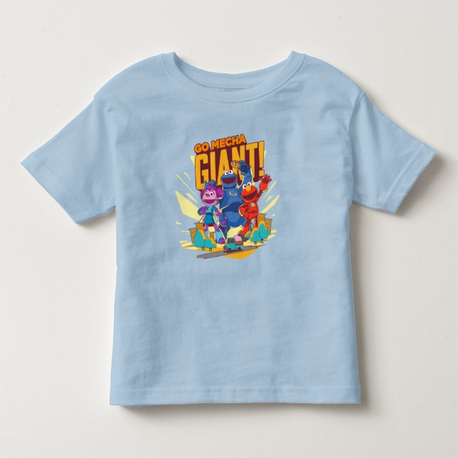 Sesame Street | Mecha Builders Go Mecha Giant! T Shirt (Framsida)