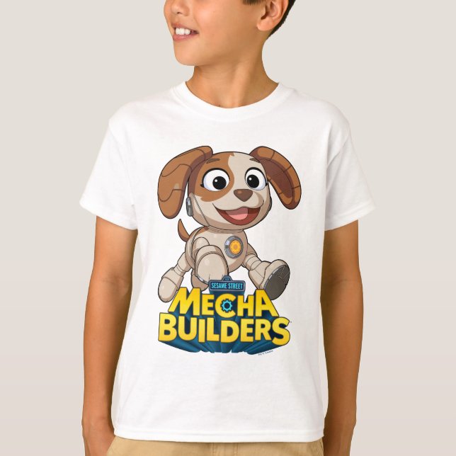 Sesame Street | Mecha Builders Tango In Action T Shirt (Framsida)
