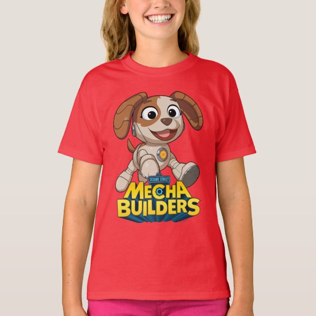 Sesame Street | Mecha Builders Tango In Action T Shirt (Framsida)
