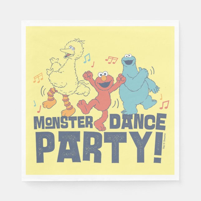 Sesame Street | Monster Dance Party Pappersservett (Framsidan)