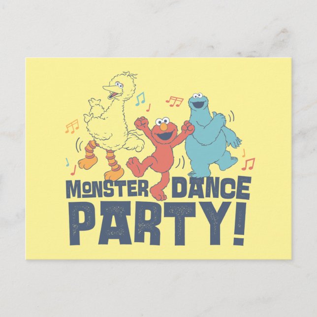 Sesame Street | Monster Dance Party Vykort (Framsida)