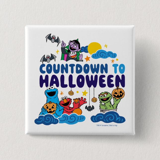 Sesame Street | Nedräkning till Halloween Knapp (Framsida)