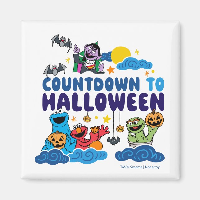 Sesame Street | Nedräkning till Halloween Magnet (Framsidan)