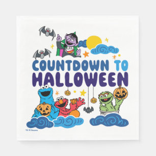 Sesame Street   Nedräkning till Halloween Pappersservett