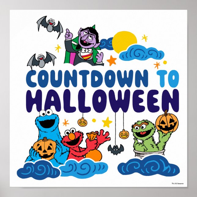 Sesame Street | Nedräkning till Halloween Poster (Framsidan)