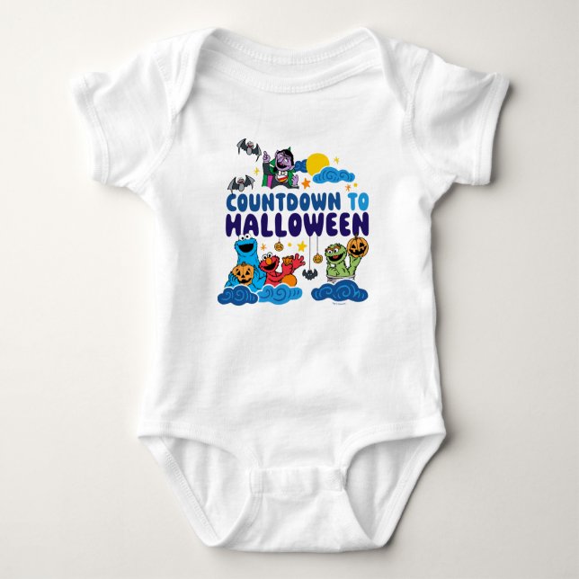 Sesame Street | Nedräkning till Halloween T Shirt (Framsida)