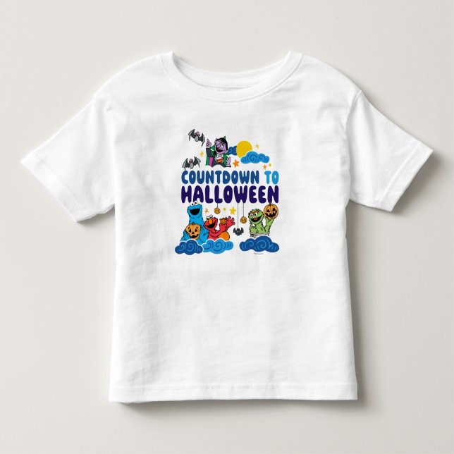 Sesame Street | Nedräkning till Halloween T Shirt (Framsida)