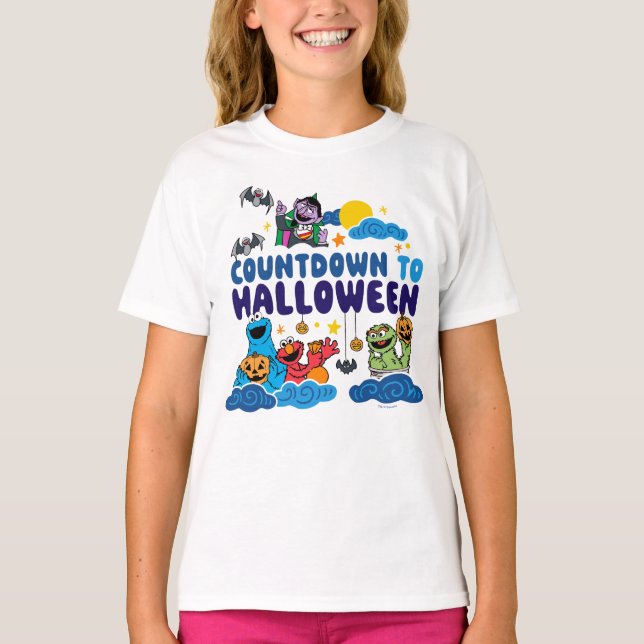 Sesame Street | Nedräkning till Halloween T Shirt (Framsida)