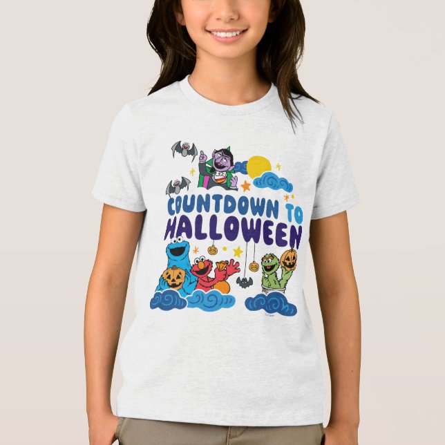 Sesame Street | Nedräkning till Halloween T Shirt (Framsida)