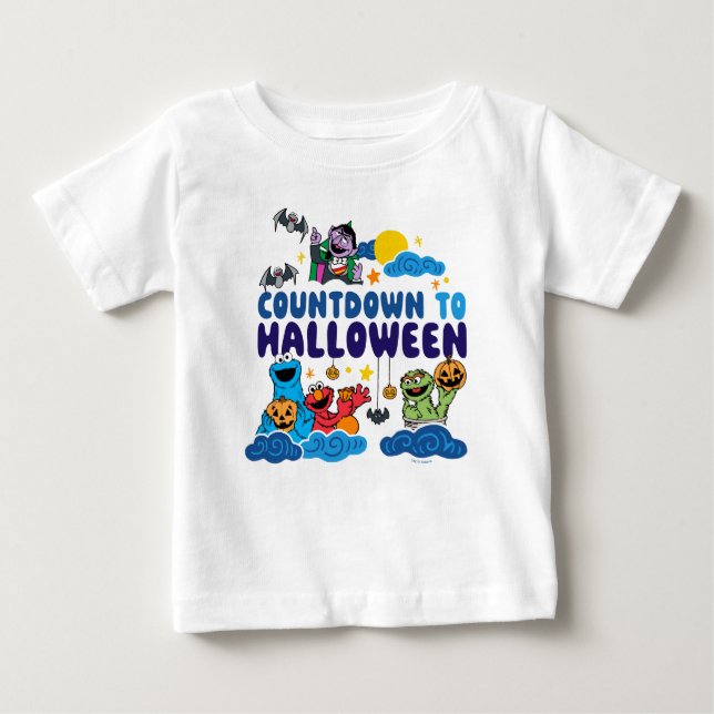 Sesame Street | Nedräkning till Halloween T Shirt (Framsida)