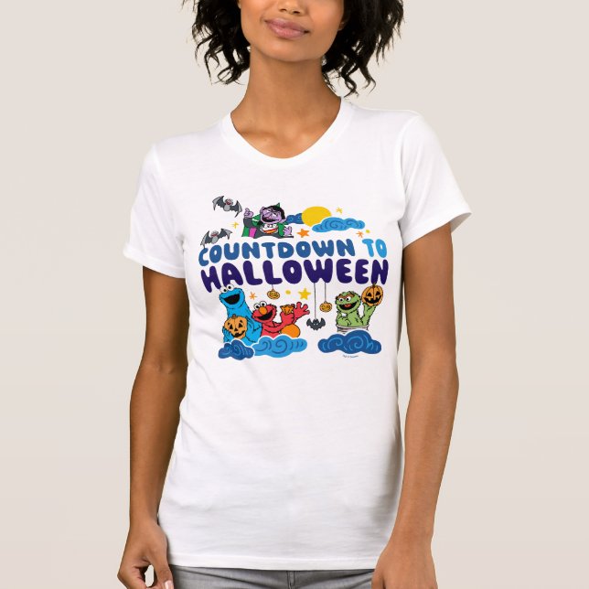 Sesame Street | Nedräkning till Halloween T Shirt (Framsida)