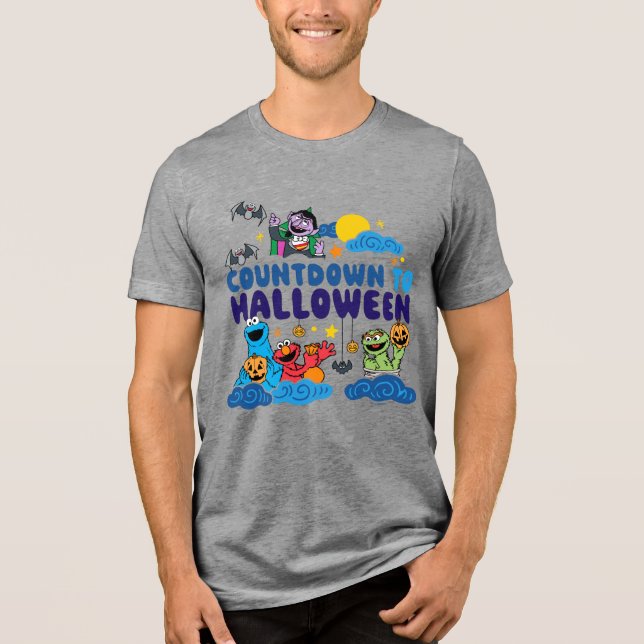 Sesame Street | Nedräkning till Halloween T Shirt (Framsida)
