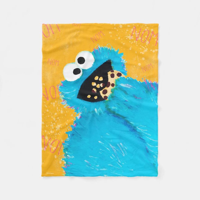 Sesame Street | Nom Nom Cookie Monster Fleecefilt (Framsidan)