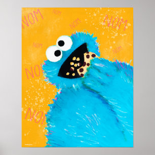 Sesame Street Nom Nom Cookie Monster Poster