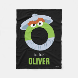Sesame Street O för Oscar Fleecefilt