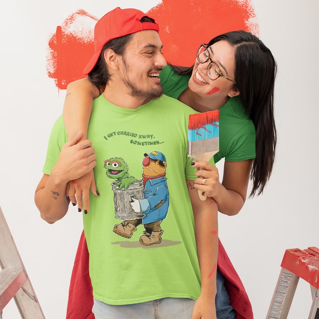 Sesame Street | Oscar & Bruno Sopor Man T Shirt (Person wearing shirt)