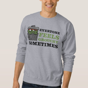Sesame Street Oscar Grouch Feels Grouchy Lång Ärmad Tröja