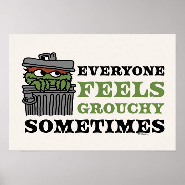 Sesame Street | Oscar Grouch Feels Grouchy Poster (Framsidan)