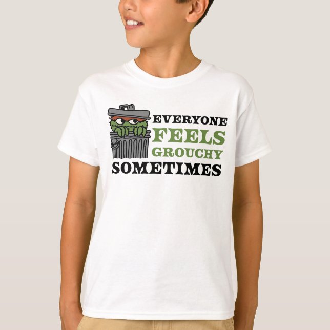 Sesame Street | Oscar Grouch Feels Grouchy T Shirt (Framsida)