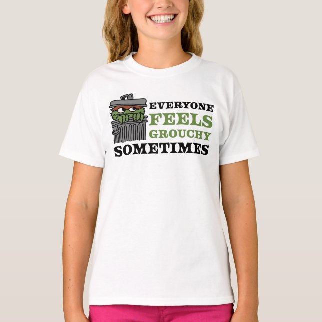 Sesame Street | Oscar Grouch Feels Grouchy T Shirt (Framsida)