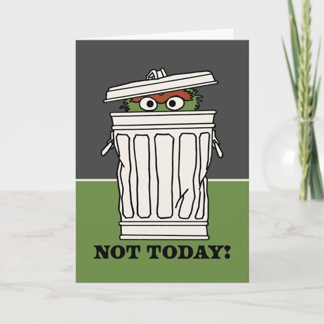 Sesame Street | Oscar Grouch Inte i dag! Helgkort (Framsida)