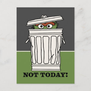 Sesame Street Oscar Grouch Inte i dag! Vykort