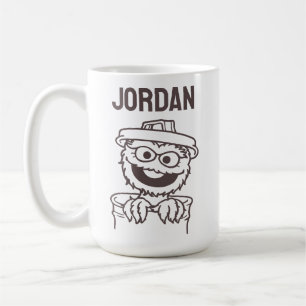 Sesame Street Oscar Grouch Lägg till ditt namn Kaffemugg