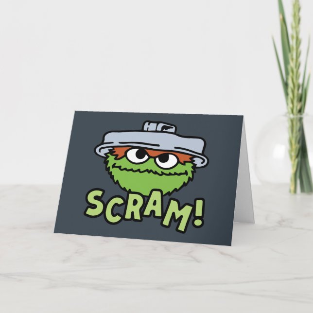 Sesame Street | Oscar Grouch Scram! Helgkort (Framsida)