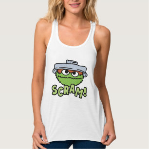 Sesame Street   Oscar Grouch Scram! Linne Med Racerback