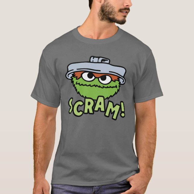 Sesame Street | Oscar Grouch Scram! T Shirt (Framsida)