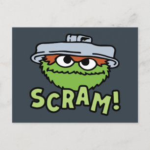 Sesame Street Oscar Grouch Scram! Vykort