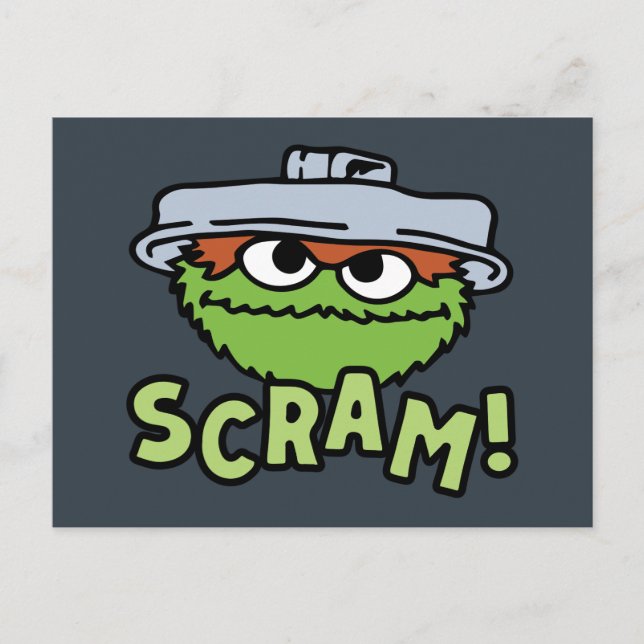 Sesame Street | Oscar Grouch Scram! Vykort (Framsida)