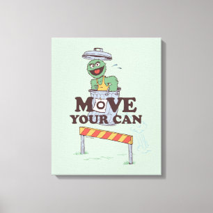 Sesame Street   Oscar i Grouch flyttar din mun Canvastryck