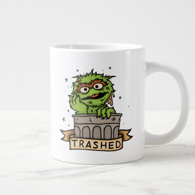 Sesame Street | Oscar i Grouch Traschade Jumbo Mugg (Höger)