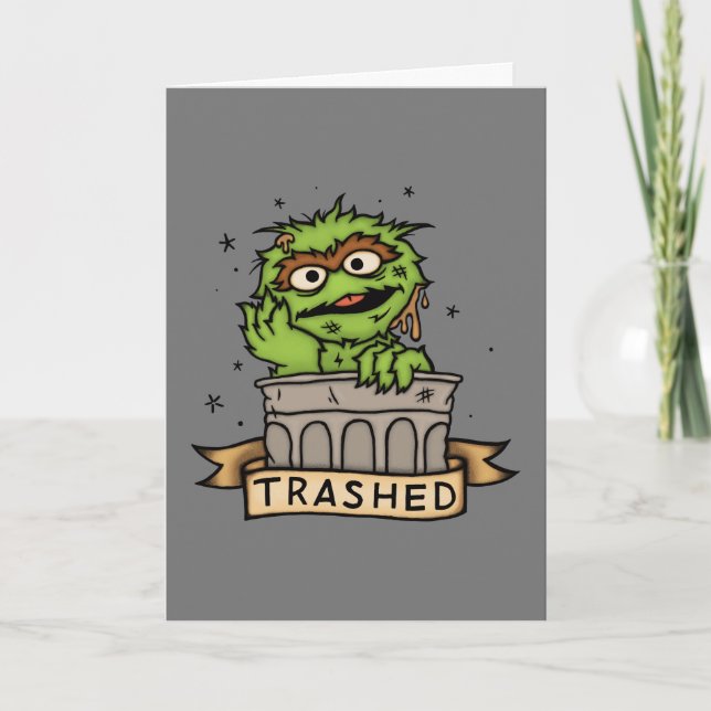 Sesame Street | Oscar i Grouch Traschade Kort (Framsida)