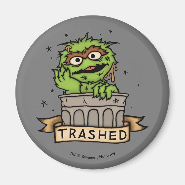 Sesame Street | Oscar i Grouch Traschade Magnet (Framsidan)