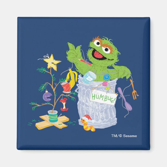Sesame Street | Oscar - Julgran Magnet (Framsidan)