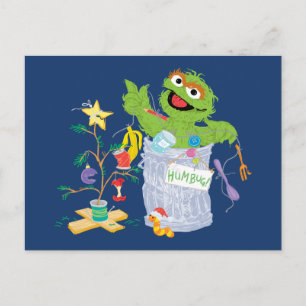 Sesame Street Oscar - Julgran Vykort